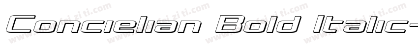Concielian Bold Italic字体转换